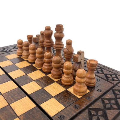 картинка Шахматы + нарды резные "Роял 2" 30, Ustyan от магазина Gamesdealer.ru