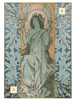 картинка Карты Таро "Alfons Maria Mucha Oracle" Lo Scarabeo / Альфонс Мария Муха Карты Оракула от магазина Gamesdealer.ru