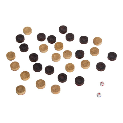 картинка Нарды кожаные "Бронза" большие (Россия, дерево, 60х25х5 см) от магазина Gamesdealer.ru