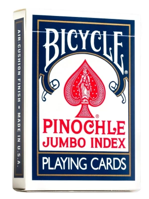 Карты "Bicycle Pinochle Jumbo Index Blue"