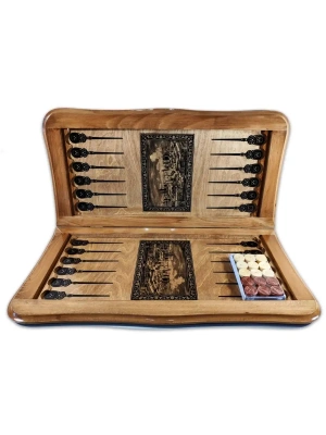 картинка Нарды Бакинские "Старый Баку" ч/б от магазина Gamesdealer.ru