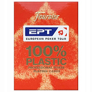 Карты для покера "Fournier EPT red" 100% пластик, Испания