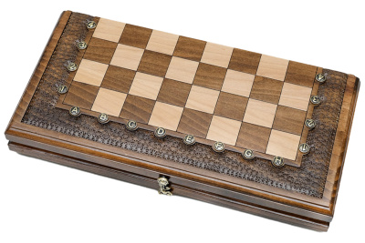 картинка Шахматы + нарды резные "Гамбит 1" 40, Simonyan от магазина Gamesdealer.ru