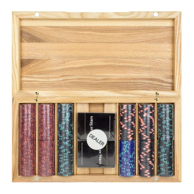 картинка Набор для покера Casino Royale на 300 фишек в кейсе из ясеня v2, Partida от магазина Gamesdealer.ru