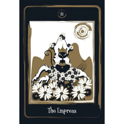 картинка Карты Таро "Golden Black Cat Tarot" AGM Urania / Золотое Таро Черной Кошки от магазина Gamesdealer.ru