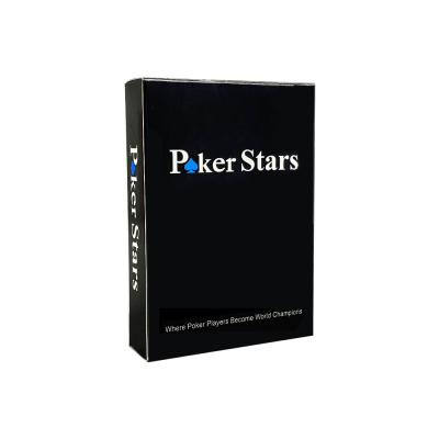 картинка Карты для покера "Poker Stars" 100% пластик, синие магазин Gamesdealer.ru являющийся официальным дистрибьютором в России  картинка Карты для покера "Poker Stars" 100% пластик, синие от магазина Gamesdealer.ru