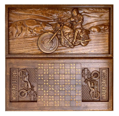 картинка Нарды резные "Мотоцикл", Mkhitaryan от магазина Gamesdealer.ru
