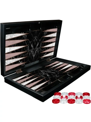 картинка Нарды Черный Мрамор, Турция, Yenigun от магазина Gamesdealer.ru