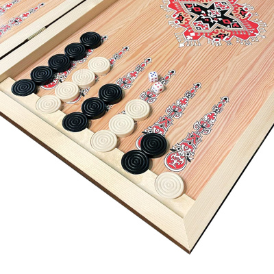 картинка Нарды + Шашки Сирия Лев Король большие (Россия, дерево, 60 см), Partida от магазина Gamesdealer.ru