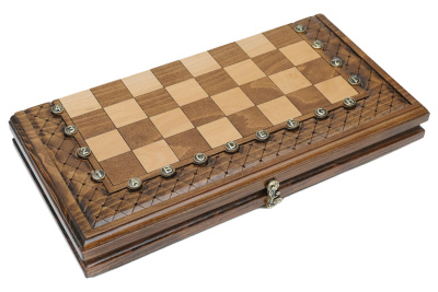 картинка Шахматы + нарды резные "Эндшпиль 1" 40, Simonyan от магазина Gamesdealer.ru