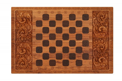 картинка Нарды+шашки "Витязь на распутье"дорожные из массива мореного ясеня 36x46 см от магазина Gamesdealer.ru