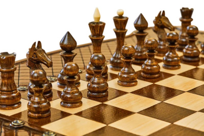 картинка Шахматы + нарды резные "Эндшпиль 2" 60, Simonyan от магазина Gamesdealer.ru