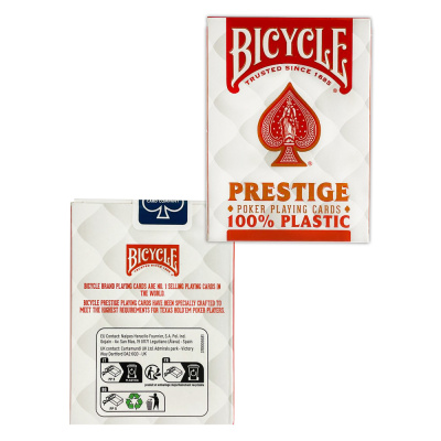 картинка Карты "Bicycle Prestige Rider 100% Plastic Jumbo red" от магазина Gamesdealer.ru