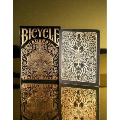 картинка Карты "Bicycle Standard Index Aureo Black" от магазина Gamesdealer.ru