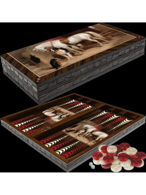 картинка Нарды Белая Лошадь XXL, Турция, Yenigun от магазина Gamesdealer.ru