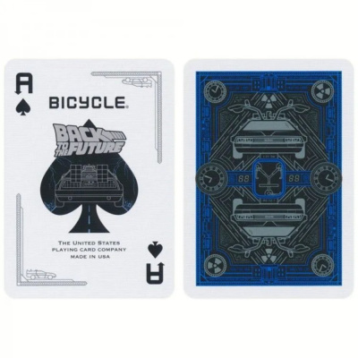 картинка Карты "Bicycle back to the Future standard index blue" от магазина Gamesdealer.ru