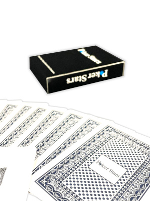 картинка Карты для покера "Poker Stars" 100% пластик, синие от магазина Gamesdealer.ru