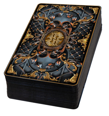 картинка Карты Таро The Elemental Wisdom Tarot 12cm, Taroteca  / Таро Мудрость Стихий, черный срез  UV от магазина Gamesdealer.ru