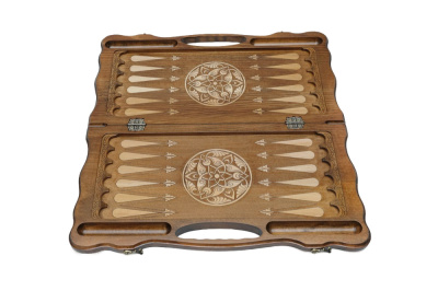 картинка Нарды резные "Гранатовое дерево" с ручкой 60, Haleyan от магазина Gamesdealer.ru