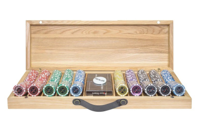 Набор для покера Ultimate на 500 фишек в кейсе из ясеня v2, Partida