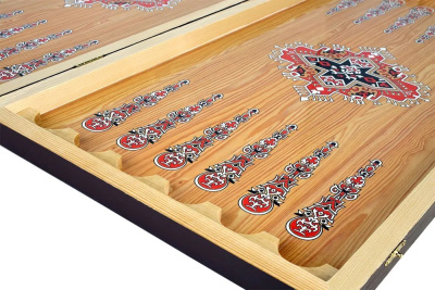 картинка Нарды + Шашки Сирия Волк 2 большие (Россия, дерево, 60 см), Partida от магазина Gamesdealer.ru