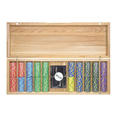 картинка Набор для покера EPT Ceramic на 500 фишек в кейсе из ясеня v2, Partida от магазина Gamesdealer.ru