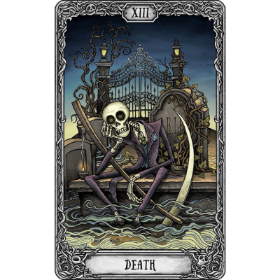 картинка Карты Таро The Dark Mansion Tarot deck Large Version 14 cm, Taroteca / Темный Особняк, 14 см, золото от магазина Gamesdealer.ru