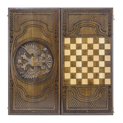 картинка Нарды резные "Герб РФ 3" 60, Ustyan от магазина Gamesdealer.ru