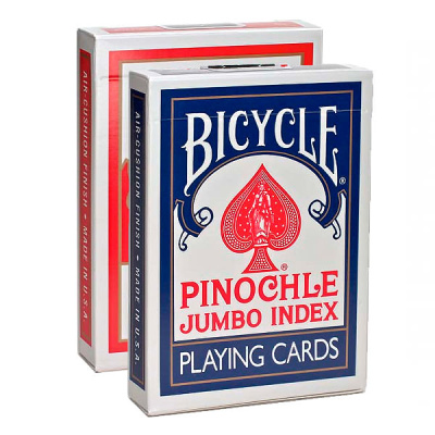 Карты "Bicycle Pinochle Jumbo Index Red/Blue"