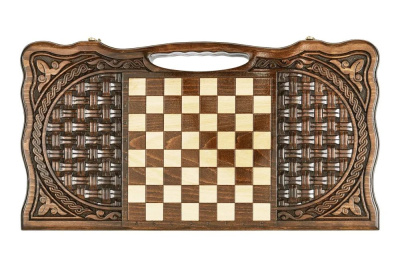 картинка Нарды резные "Армянский узор 11" с ручкой 60, Haleyan от магазина Gamesdealer.ru