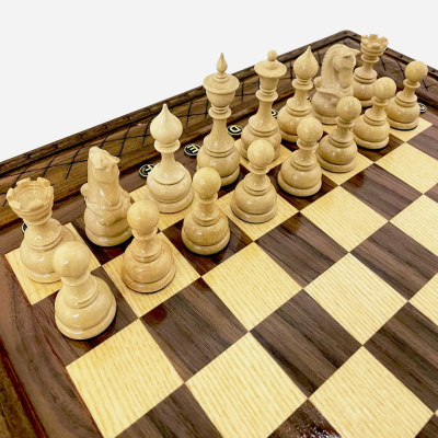 картинка Шахматы резные "Квадро" в ларце 50, Haleyan от магазина Gamesdealer.ru