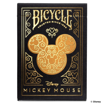 картинка Карты "Bicycle Disney Mickey Standard Index black/gold" магазин Gamesdealer.ru являющийся официальным дистрибьютором в России  картинка Карты "Bicycle Disney Mickey Standard Index black/gold" от магазина Gamesdealer.ru