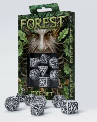 Набор кубиков "Forest Dice Set: Taiga" бело-черный