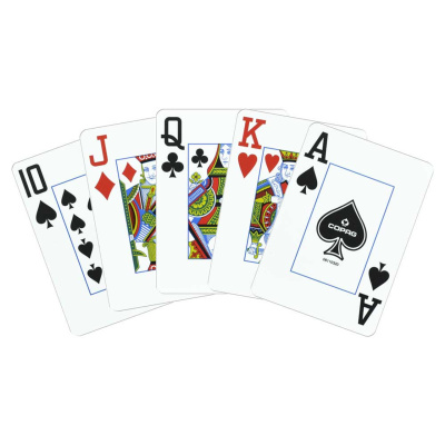 картинка Карты "1546 Plastic Poker Size Jumbo Index orange/brown Double-Deck Set" от магазина Gamesdealer.ru