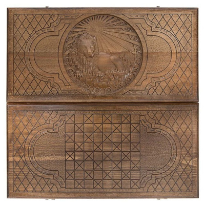 картинка Нарды резные "Зодиак Лев", Ustyan от магазина Gamesdealer.ru