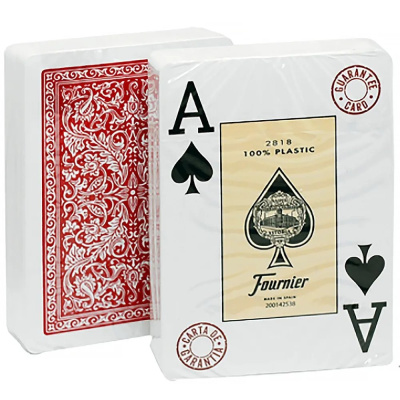 картинка Карты "Fournier 2818 red" 100% пластик от магазина Gamesdealer.ru