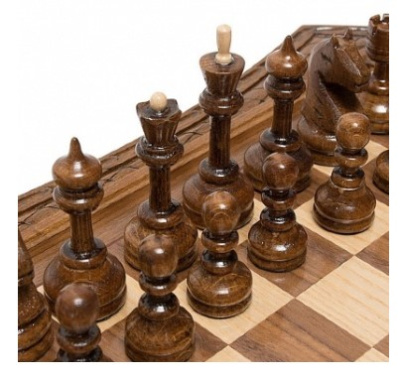 картинка Шахматы резные восьмиугольные в ларце с ящиками 50, Haleyan от магазина Gamesdealer.ru