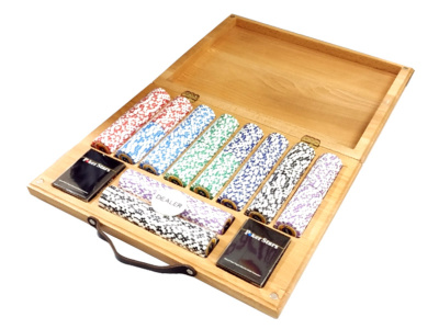 картинка Набор для покера Crown на 500 фишек в кейсе из бука, Partida от магазина Gamesdealer.ru