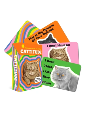 картинка Карты Таро "Cattitude cards deck" Rockpool / Колода карт сообразительности магазин Gamesdealer.ru являющийся официальным дистрибьютором в России  картинка Карты Таро "Cattitude cards deck" Rockpool / Колода карт сообразительности от магазина Gamesdealer.ru