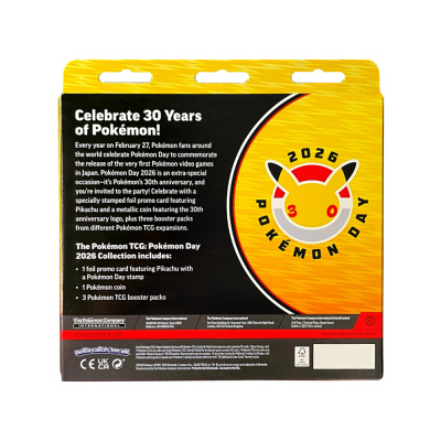 картинка Pokemon Scarlet & Violet: Pokemon Day 2026 Collection Box (ENG) Коллекционный набор 30 лет Покемон от магазина Gamesdealer.ru
