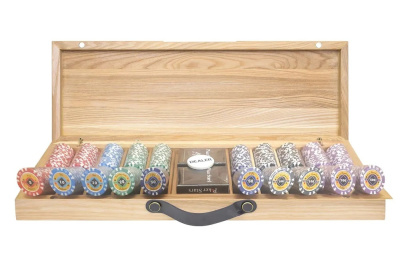 картинка Набор для покера Crown на 500 фишек в кейсе из ясеня v2, Partida  от магазина Gamesdealer.ru