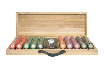 картинка Набор для покера Luxury Ceramic на 500 фишек в кейсе из ясеня v2, Partida от магазина Gamesdealer.ru