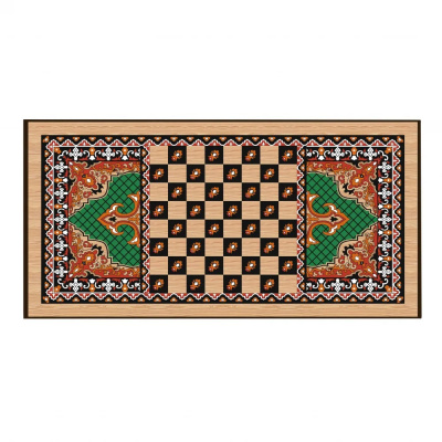 картинка Шахматы + нарды + шашки "Сирия Зеленые" средние от магазина Gamesdealer.ru