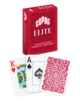 Карты "1546 Elite Plastic Poker Size Jumbo Index red Single deck"