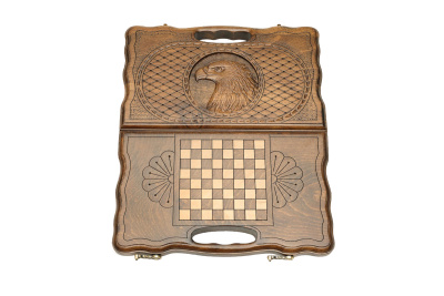 картинка Нарды резные "Орел" с ручкой 30, Haleyan от магазина Gamesdealer.ru