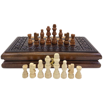 картинка Шахматы + нарды резные "Роял 2" 30, Ustyan от магазина Gamesdealer.ru
