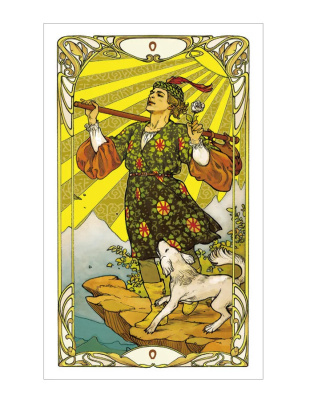 картинка Карты Таро "Golden art Nouveau Tarot mini (New Edition - Gold Printing ink)" Lo Scarabeo / Мини Карт от магазина Gamesdealer.ru