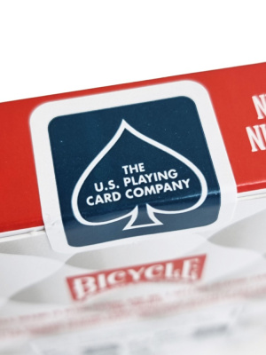 картинка Карты "Bicycle Prestige Rider 100% Plastic Jumbo red/blue" от магазина Gamesdealer.ru