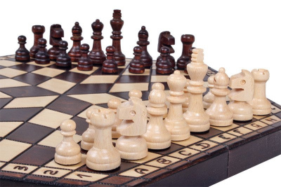 картинка Шахматы "На троих" средние, Madon (деревянные, Польша) от магазина Gamesdealer.ru