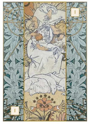 картинка Карты Таро "Alfons Maria Mucha Oracle" Lo Scarabeo / Альфонс Мария Муха Карты Оракула от магазина Gamesdealer.ru